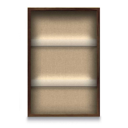 United Visual Products Outdoor Enclosed Combo Board, 48"x36", Satin Frame/Grey & Burgundy UVCB4836OD-GREY-DBURGU